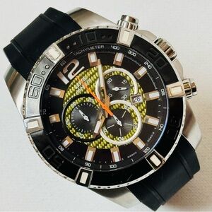 Louis Martin Belair 51mm Sapphire Crystal Men's Silver Chronograph Watch  5040-2